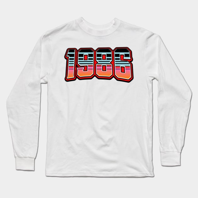 1986 Long Sleeve T-Shirt by nickemporium1